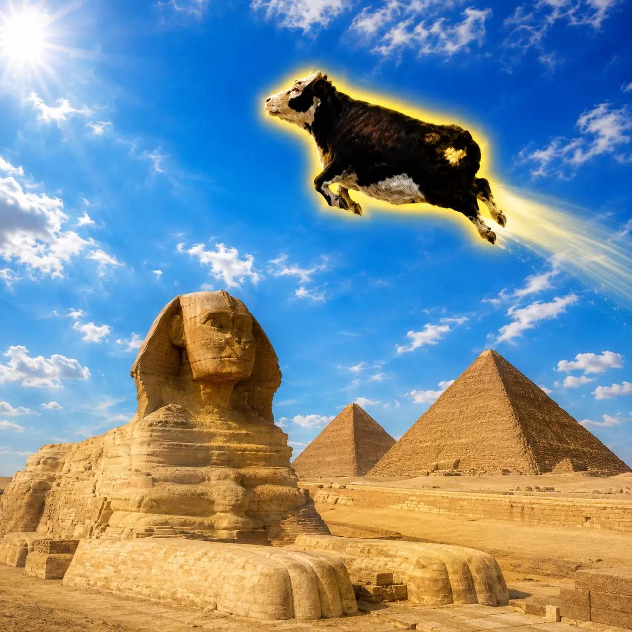 Mooner flying over Giza