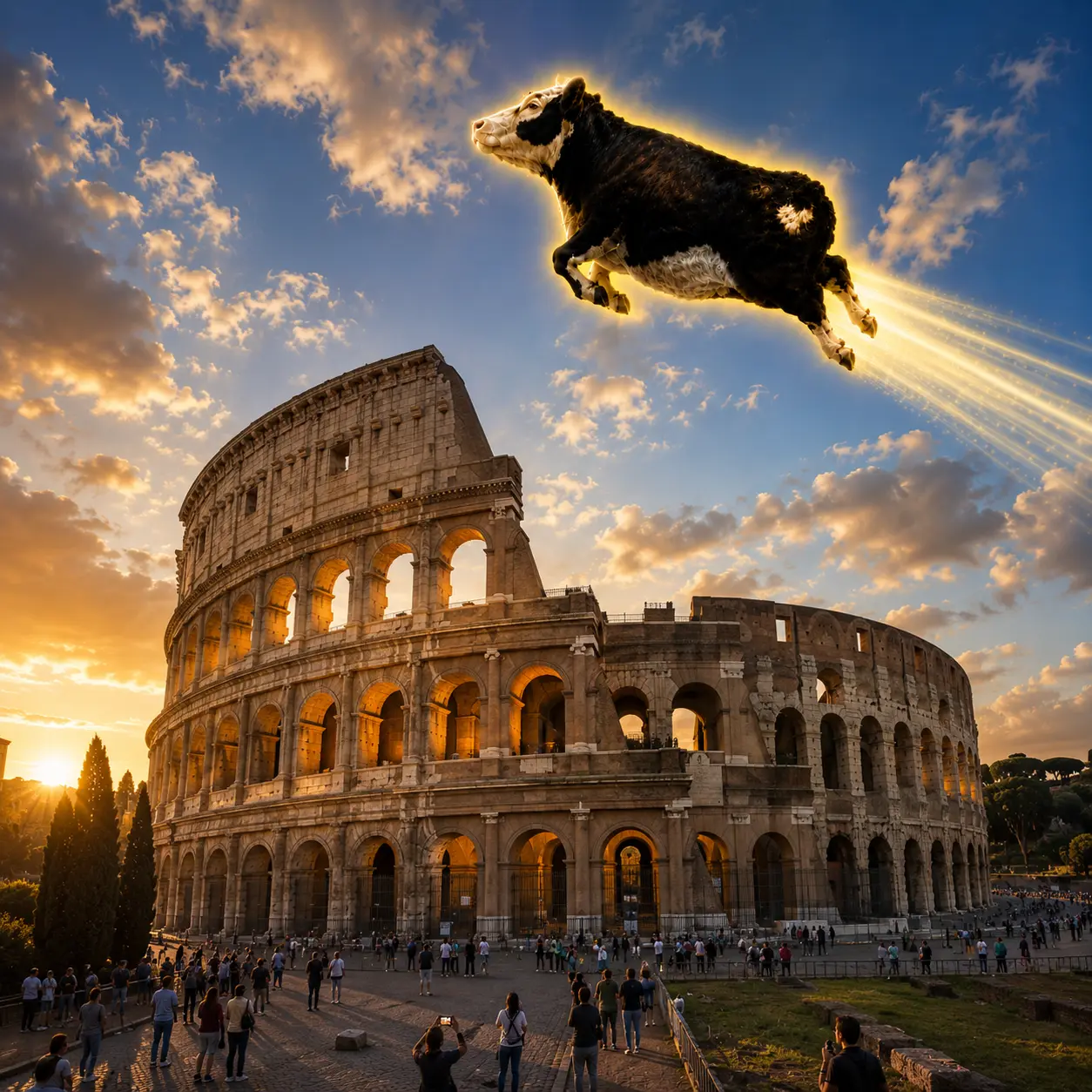 Mooner flying over Rome